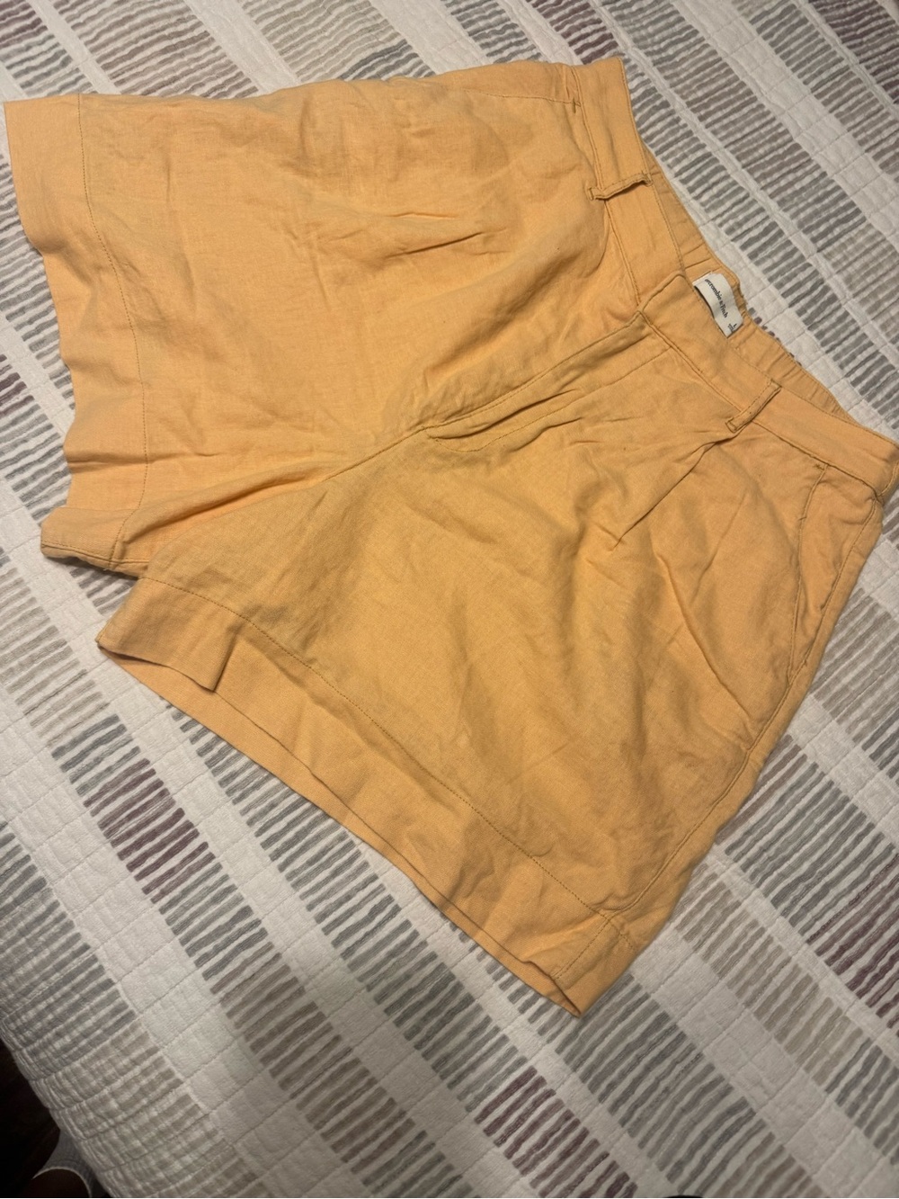 Abercrombie & Fitch High-Waist Shorts in Mustard